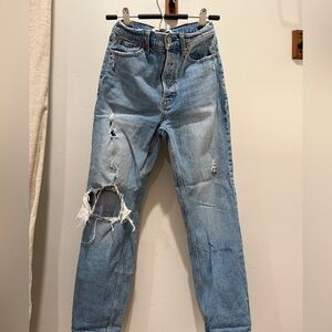 Abercrombie & Fitch Light Blue Distressed Jeans